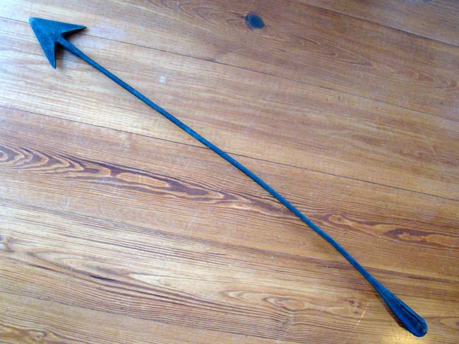 A 19th century double flue whaling harpoon with initials "P A "